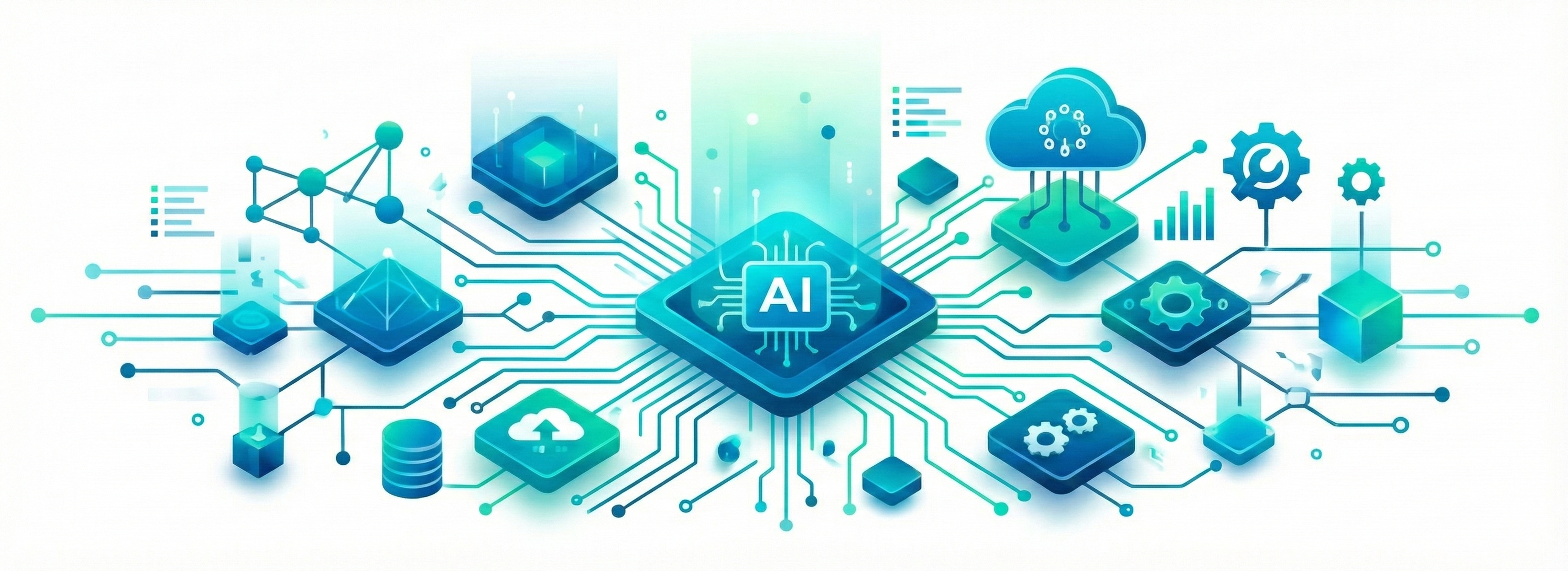 AI-powered digital network illustration